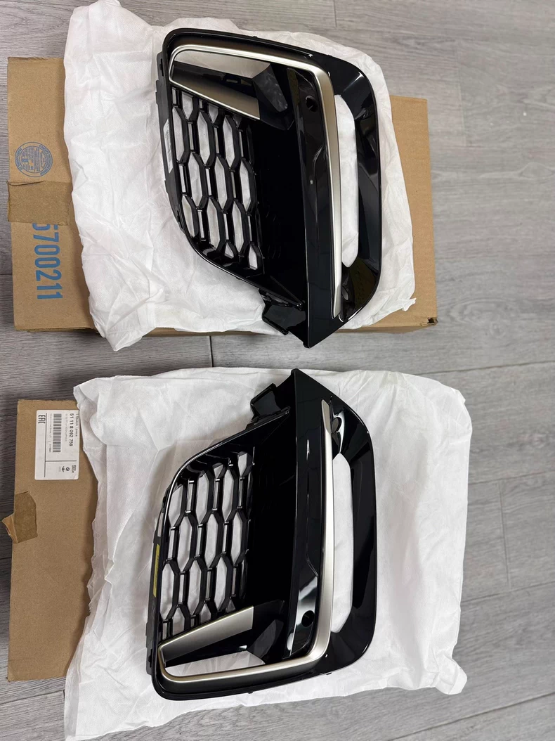 bmw x3 m40i g08 g01 genuine grey front bumper fog light trim bezels pair bmw x3 m40i g08 g01 genuine grey front bumper fog light trim bezels pair