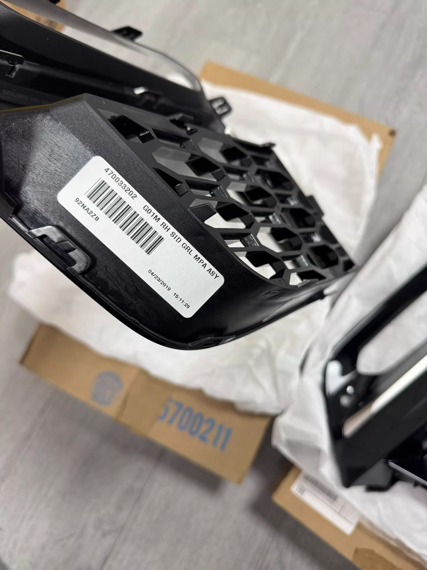 bmw x3 m40i g08 g01 genuine grey front bumper fog light trim bezels pair bmw x3 m40i g08 g01 genuine grey front bumper fog light trim bezels pair