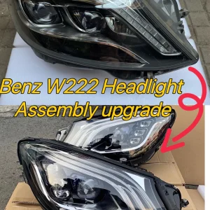 conjunto de farois para benz w222 com carcaca facelift farois com visao noturna plug and play com decodificador