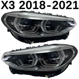 1 unidade para faróis G01 2018-2021 X3 X4 G02 farol LED completo versão UE 63117466117,63117466118 Fits BMW
