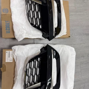 bmw x3 m40i g08 g01 genuine grey front bumper fog light trim bezels pair
