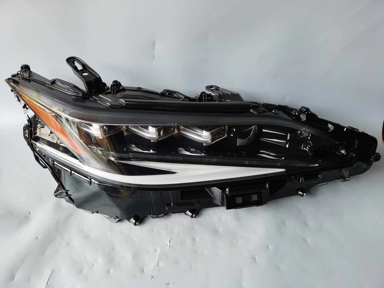 Genuine Lexus ES OEM LED headlight side profile - swept LED daytime running light signature