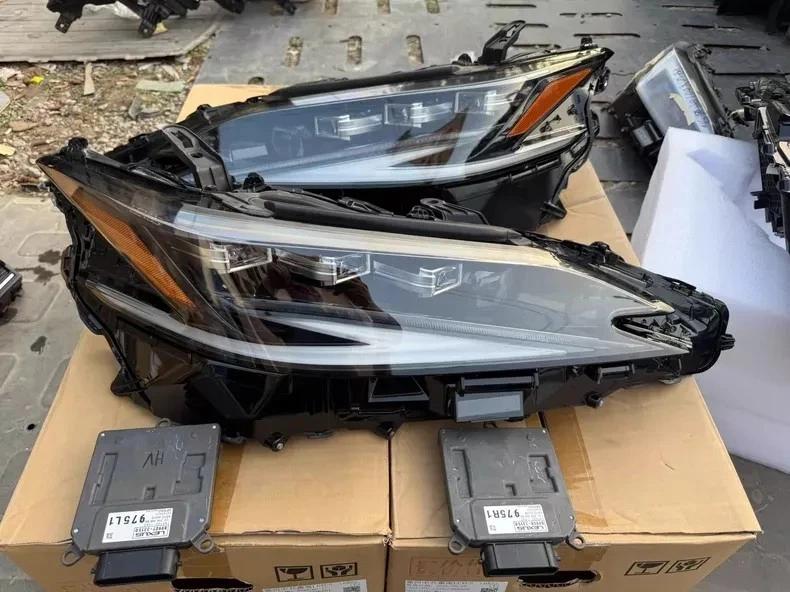 Lexus ES triple-beam LED headlight front view
