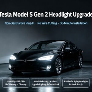 Tesla Model S 2012-2023 LED headlight upgrade - plug-and-play conversion with no coding