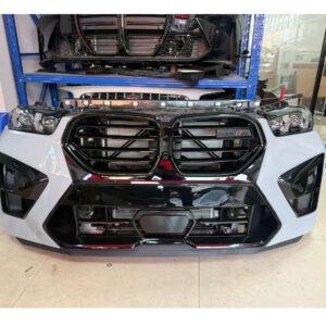 BMW X6M F96 complete front end assembly set (bumper, grille, headlights, radiator support, cooling set) - source image 1