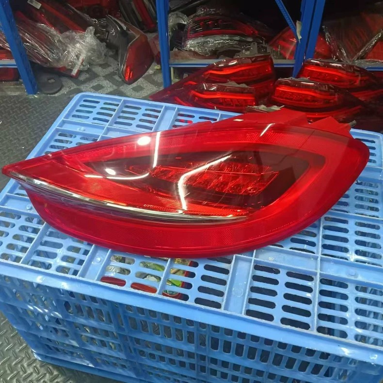Porsche 718 981 red LED rear tail light assembly, front lens view