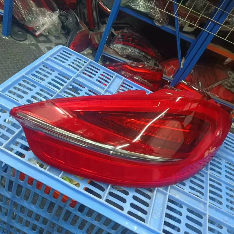 Porsche 718 981 red LED rear tail light assembly, lens and housing front view