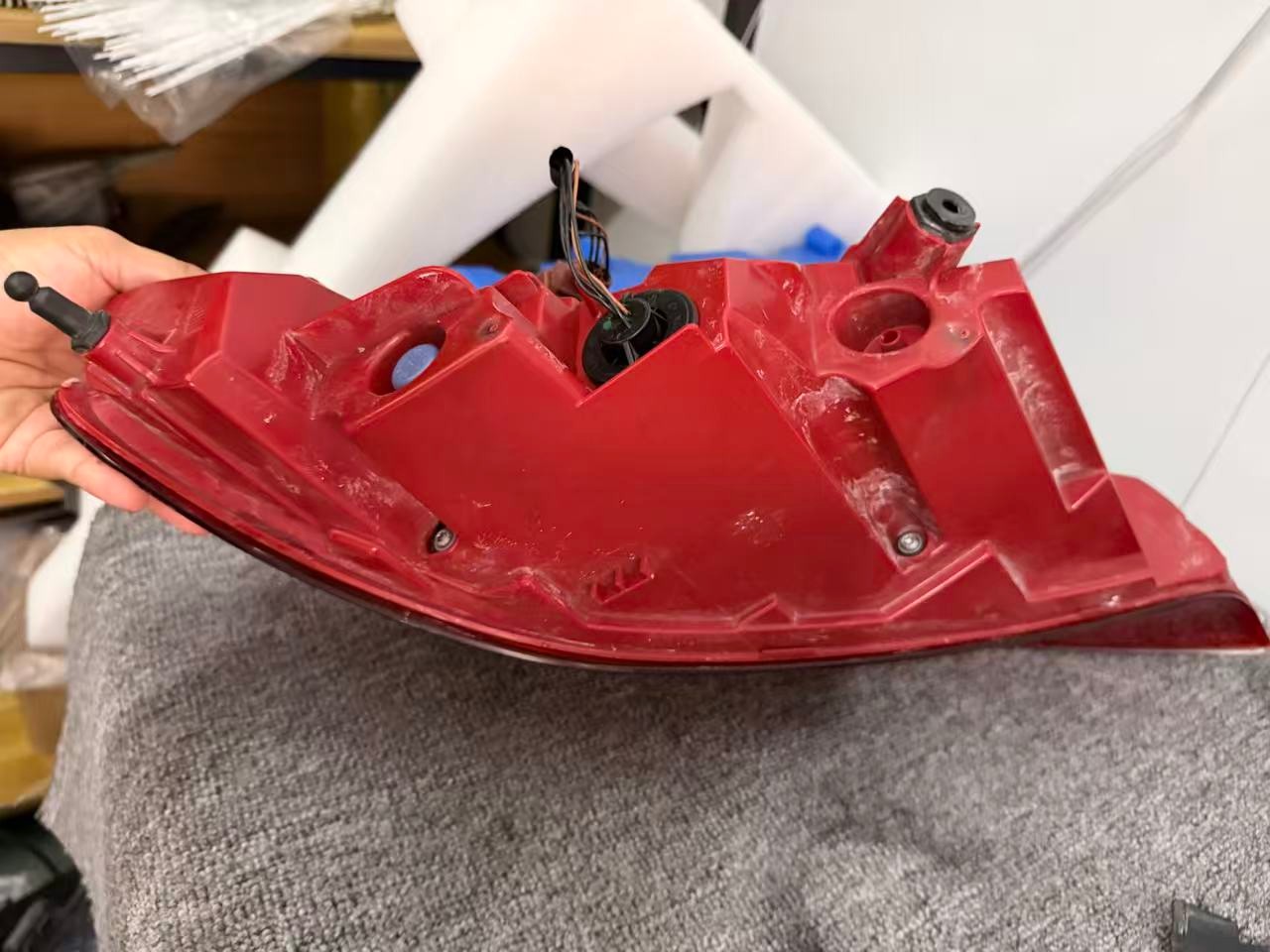 Porsche 718 981 rear tail light housing back, mounting pin and bulb socket