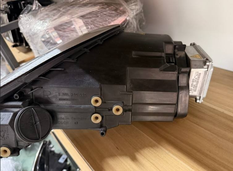 Porsche 996 986 used headlight rear housing with mounting inserts and attached control module