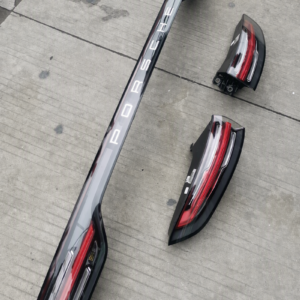 Porsche Cayenne 95B.2 rear tail light set 2019-2021, outer units and centre light bar with PORSCHE lettering