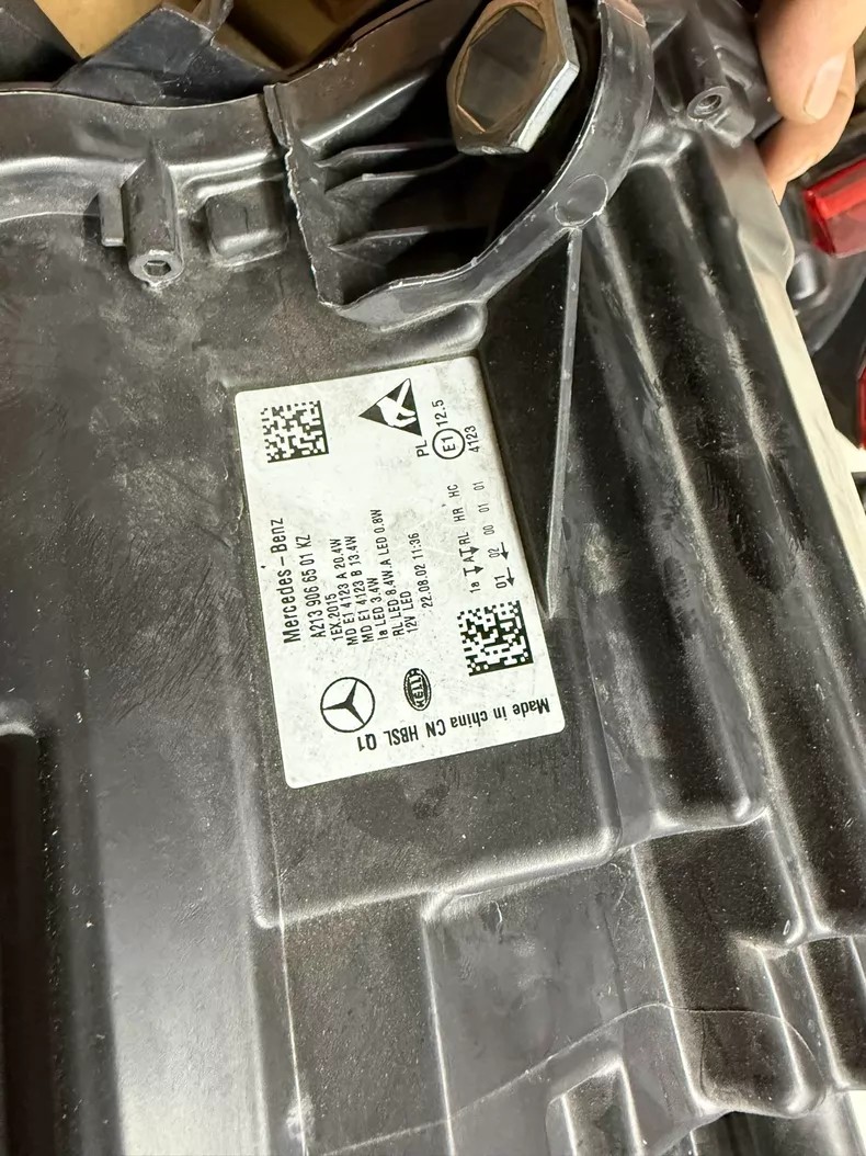 Mercedes-Benz W213 LED High Performance headlight OEM part number label A2139066501